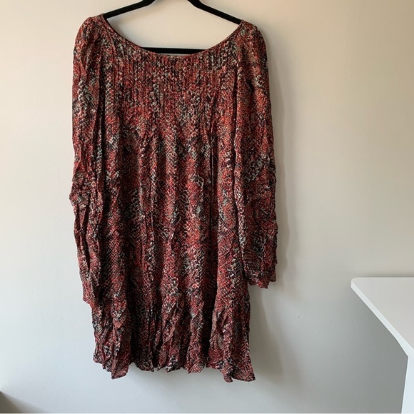 NICHOLAS Devan gathered snake-print crepe mini dress Sz US 10 - Picture 3 of 8